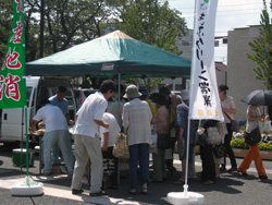 去年の梨即売会の様子